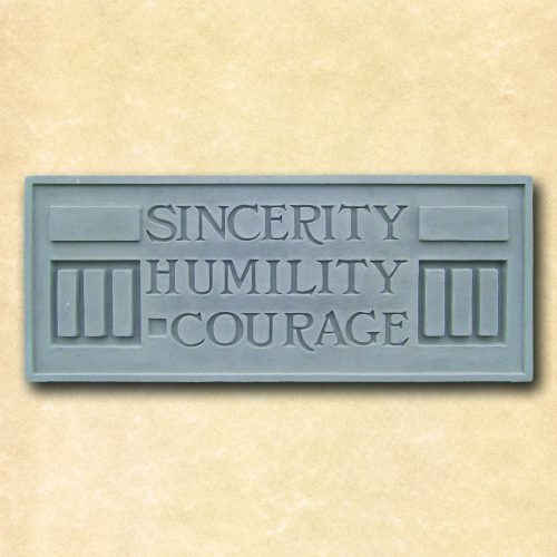 Larkin Sincerity Humility Courage Plaque